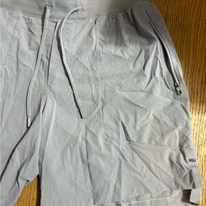 lululemon athletica Men's Light Gray Performance Drawstring Shorts